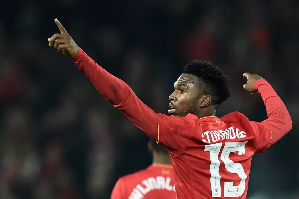 daniel sturridge celebrates after scoring liverpool 039 s second goal on october 25 2016 photo afp daniel sturridge celebrates after scoring liverpool 039 s second goal on october 25 2016 photo afp
