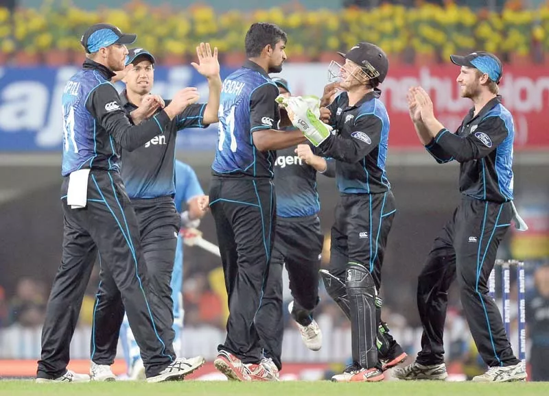 sodhi c celebrates with teammates after he dismissed kohli during the fourth odi between india and new zealand photo afp sodhi c celebrates with teammates after he dismissed kohli during the fourth odi between india and new zealand photo afp