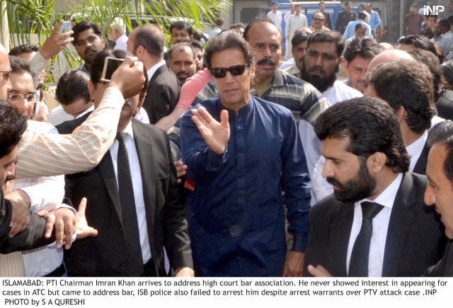 the council says that the pti chairman is involved in terrorist activities is wanted by the court and is deliberately avoiding arrest adding that it is irony that khan s speeches and interviews are still regularly aired on electronic media photo inp the council says that the pti chairman is involved in terrorist activities is wanted by the court and is deliberately avoiding arrest adding that it is irony that khan s speeches and interviews are still regularly aired on electronic media photo inp