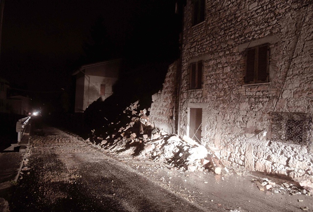 a picture shows rubbles in the village of borgo sant 039 antonio near visso central italy after earthquakes on october 26 2016 twin earthquakes rocked central italy on october 26 2016    the second registering at a magnitude of 6 0    in the same region struck in august by a devastating tremor that killed nearly 300 people photo afp