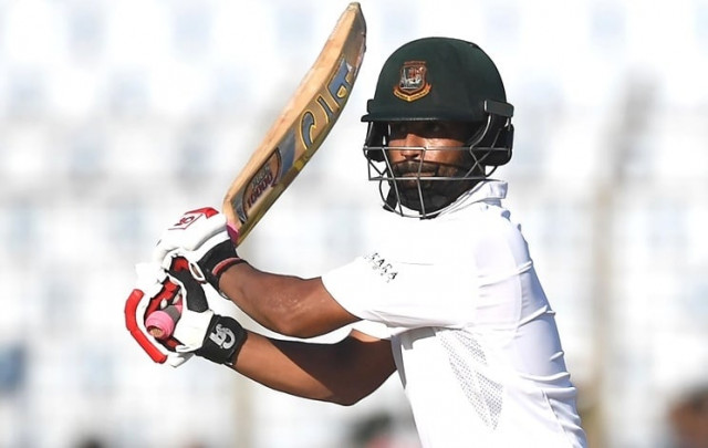 bangladesh 039 s tamim iqbal plays a shot during the first test cricket match between bangladesh and england at zahur ahmed chowdhury cricket stadium in chittagong on october 21 2016 photo afp