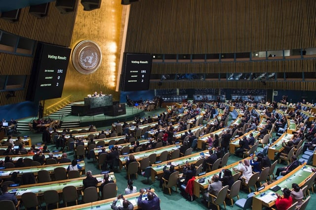 wide view of the general assembly meeting october 26 2016 at the thirty second plenary meeting of the general assembly at the un in new york convened to consider the necessity of ending the economic commercial and financial embargo imposed by the united states of america against cuba photo afp wide view of the general assembly meeting october 26 2016 at the thirty second plenary meeting of the general assembly at the un in new york convened to consider the necessity of ending the economic commercial and financial embargo imposed by the united states of america against cuba photo afp