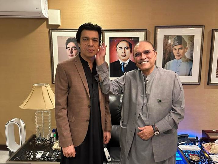 former federal minister faisal vawda and ex president asif ali zardari discussed current political situation upcoming elections and matters of significance concerning the province of sindh during the meeting photo express