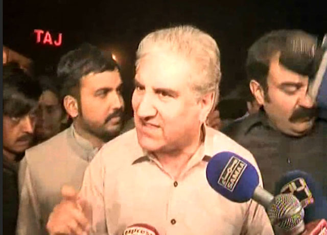 pti leader shah mehmood qureshi talks to media screen grab pti leader shah mehmood qureshi talks to media screen grab