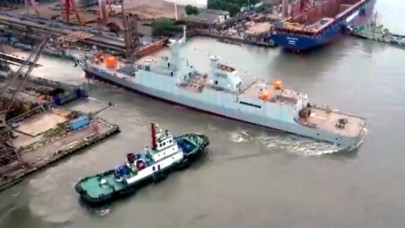 second type 054 frigate of pakistan navy launched in china second type 054 frigate of pakistan navy launched in china