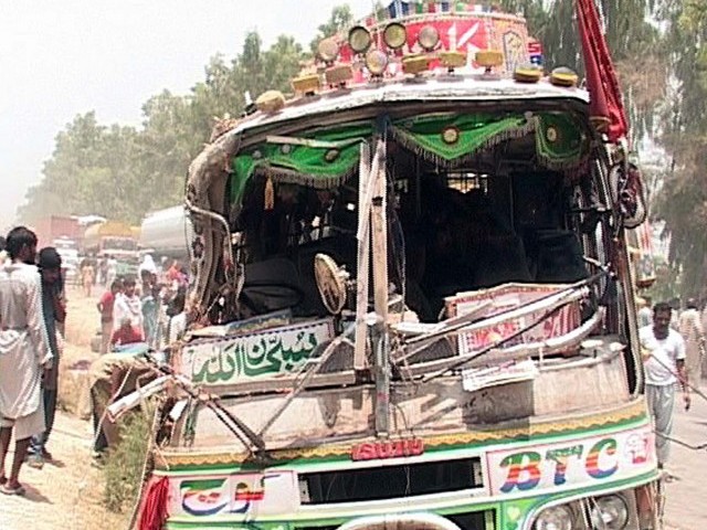 according to the police students of a private school were heading to mangla dam for a field trip photo ppi