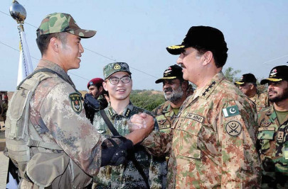 counterterror exercise gen raheel witnesses joint drill with chinese forces