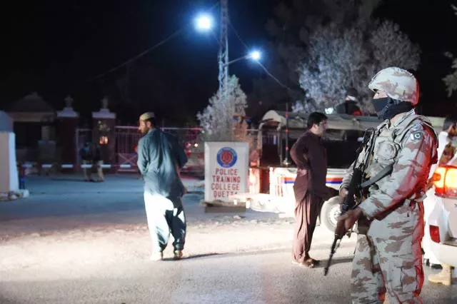 pakistani army soldiers arrive at the balochistan police training college in quetta on october 24 2016 after militants attacked the police academy photo afp pakistani army soldiers arrive at the balochistan police training college in quetta on october 24 2016 after militants attacked the police academy photo afp