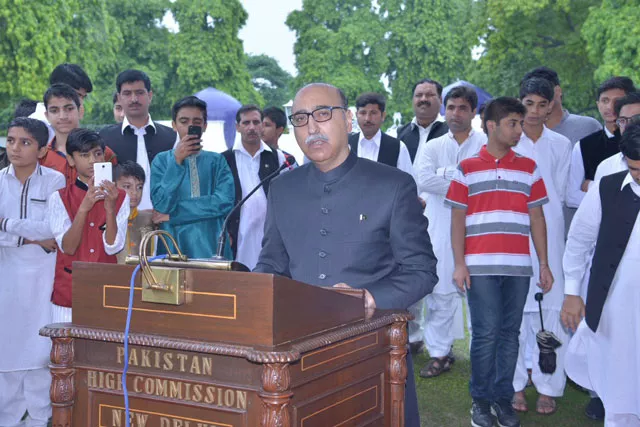 pakistan 039 s high commissioner to india abdul basit addressing a ceremony held at the pakistan high commission in new delhi to commemorate the 70th independence day of pakistan on sunday august 14 2016 photo twitter com paknewdelhi pakistan 039 s high commissioner to india abdul basit addressing a ceremony held at the pakistan high commission in new delhi to commemorate the 70th independence day of pakistan on sunday august 14 2016 photo twitter com paknewdelhi