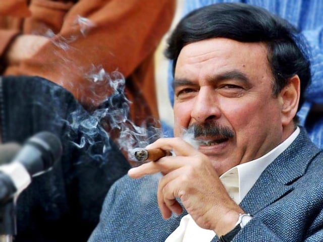 newly appointed interior minister sheikh rashid photo file