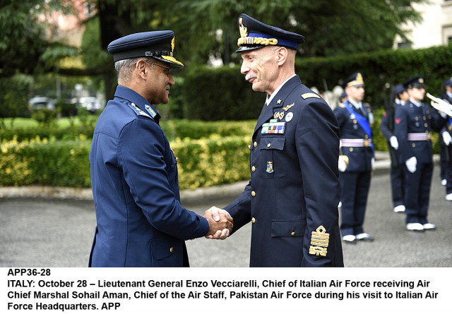 the paf chief was given a detailed briefing on the working of iaf and called on lieutenant general enzo they discussed matters of mutual interest photo app the paf chief was given a detailed briefing on the working of iaf and called on lieutenant general enzo they discussed matters of mutual interest photo app