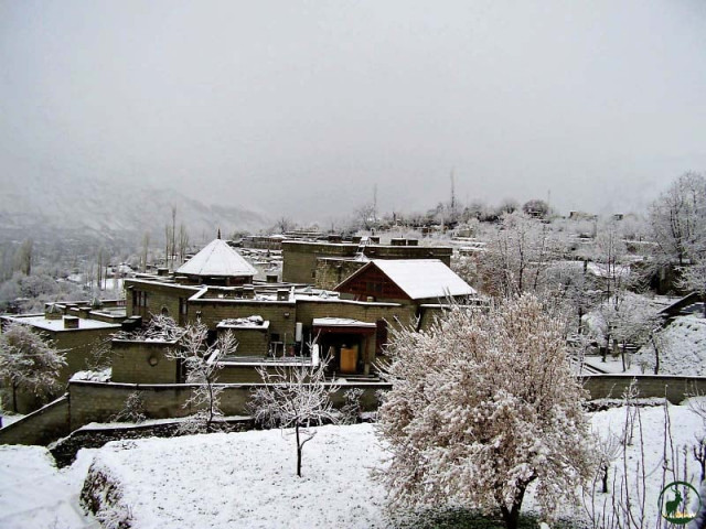 a view of karimabad town of hunza during winter photo file a view of karimabad town of hunza during winter photo file