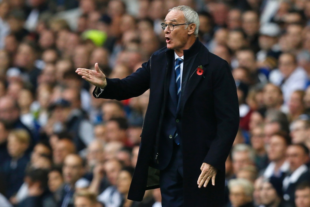 claudio ranieri gestures on the touchline at white hart lane in london on october 29 2016 photo afp