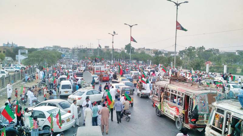 pti s rally in karachi began at insaf house in nursery and culminated at mazar e quaid photo courtesy pti