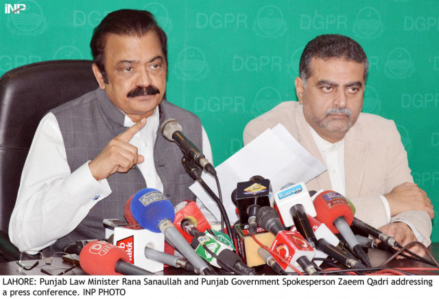 rana sanaullah speaking at a press conference photo inp rana sanaullah speaking at a press conference photo inp