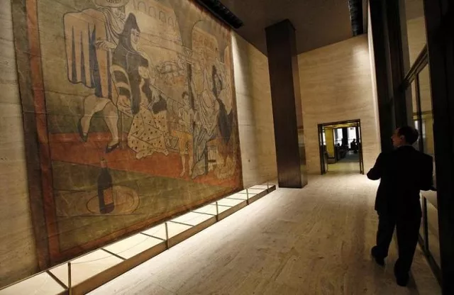 a 19 by 20 foot theater curtain quot le tricorne quot painted by pablo picasso photo afp a 19 by 20 foot theater curtain quot le tricorne quot painted by pablo picasso photo afp
