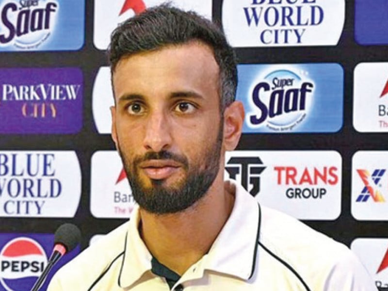 pak captain shan masood speaks to press after the narrow two wicket defeat to sa in first test photo reuters