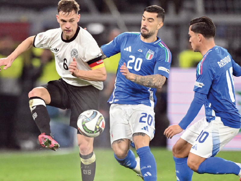 germany survived a spirited second half fightback from italy photo afp