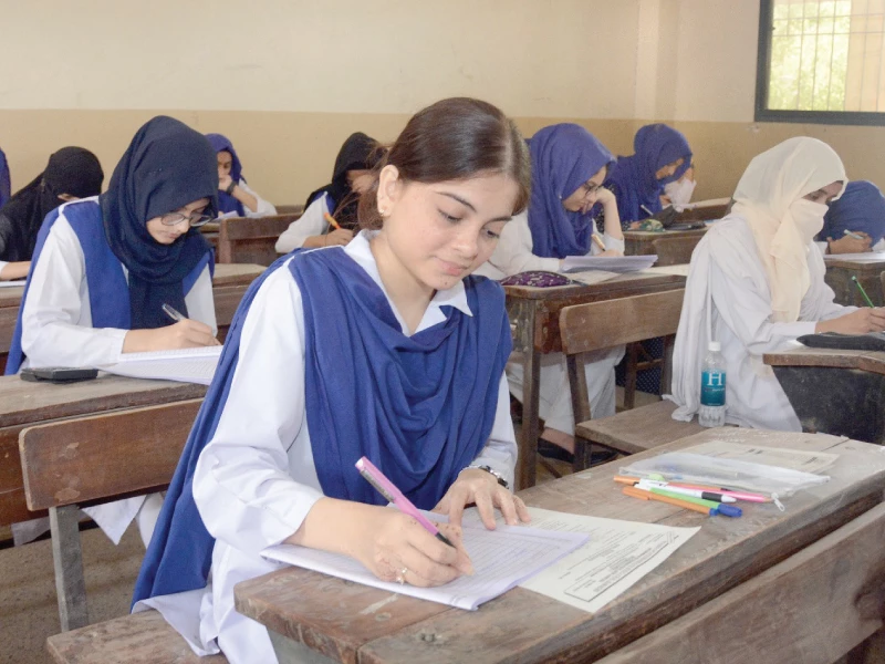 students dive into their intermediate exams with determination and focus at apwa government college for women photo jalal qureshi express students dive into their intermediate exams with determination and focus at apwa government college for women photo jalal qureshi express