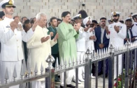 sindh chief minister syed murad ali shah and governor nehal hashmi offer fateha at mazar e quaid photo jalal qureshi express