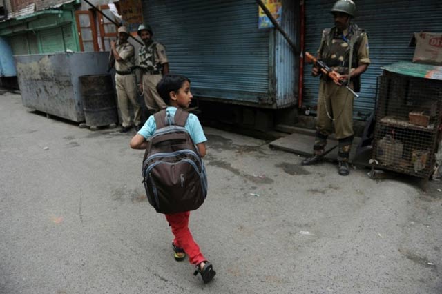 authorities on the indian administered side say nearly 300 schools had been ordered to shut from wednesday morning photo afp