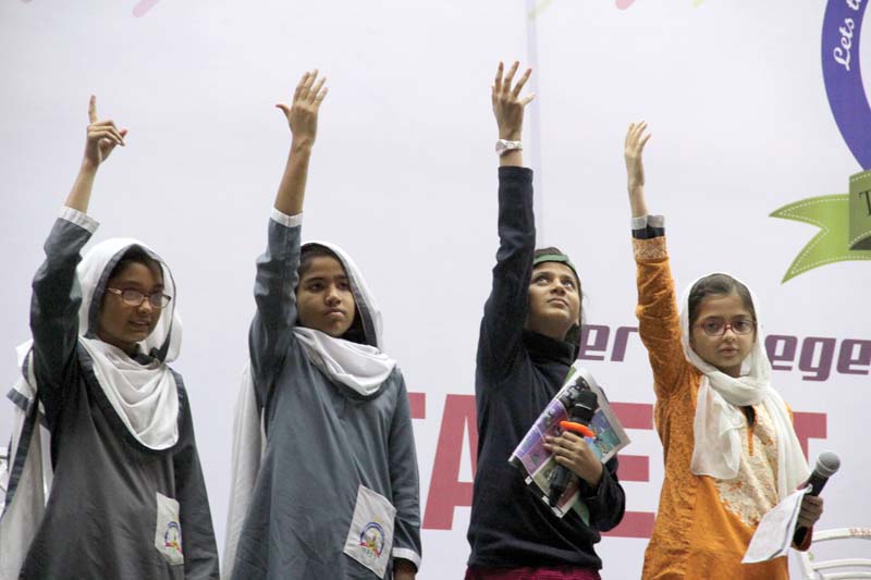 students perform a skit at a ceremony organised by the islami jamiat talab at bahria auditorium on wednesday photo ayesha mir express