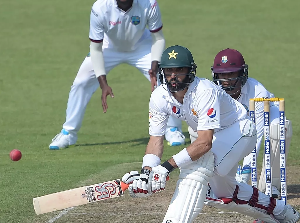 misbahul haq plays a shot at the sharjah cricket stadium on october 30 2016 photo afp misbahul haq plays a shot at the sharjah cricket stadium on october 30 2016 photo afp