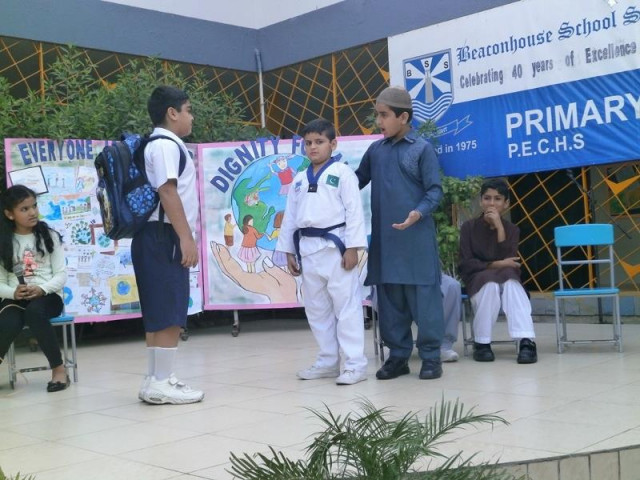 the school administration has said the use of abusive words in any language was inacceptable in and outside the school premises photo beaconhouse school system lahore facebook page the school administration has said the use of abusive words in any language was inacceptable in and outside the school premises photo beaconhouse school system lahore facebook page