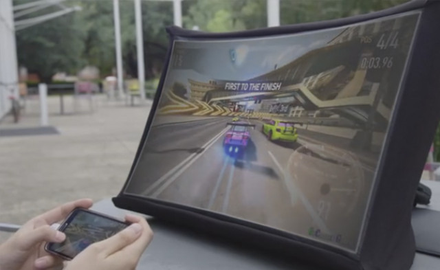 when fully expanded the device is 21 inches wide 11 inches high with the display almost the size of a large desk monitor photo arovia when fully expanded the device is 21 inches wide 11 inches high with the display almost the size of a large desk monitor photo arovia