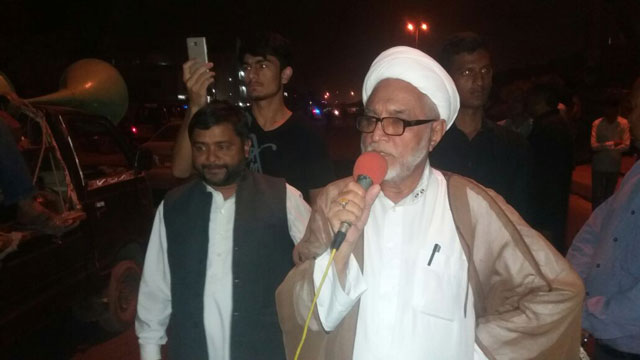 allama mirza yousuf hussain was rounded up from his house in nazimabad late on saturday night photo express