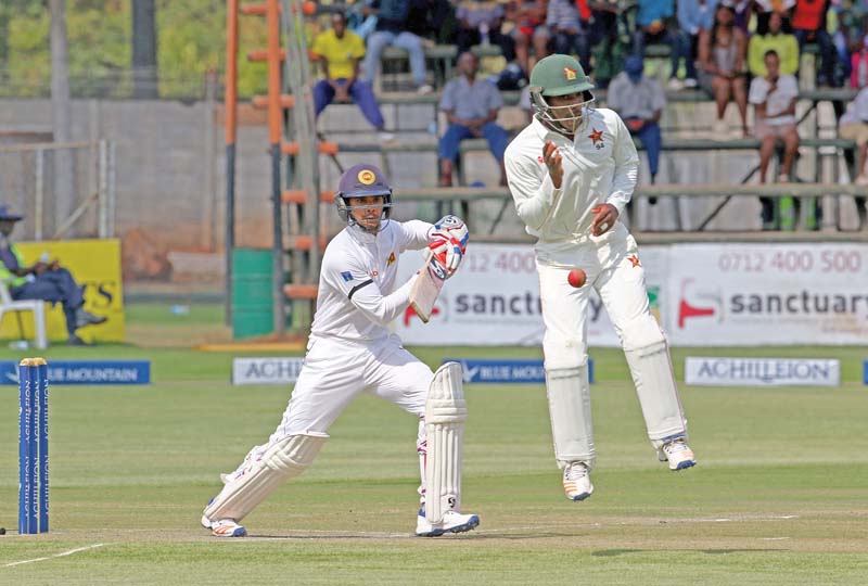 a 143 run fifth wicket partnership between de silva and upul tharanga 79 steadied the innings after zimbabwe reduced sri lanka to 112 4 shortly after lunch photo afp