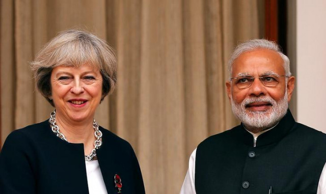 britain 039 s prime minister theresa may l smiles next to her indian counterpart narendra modi during a photo opportunity ahead of their meeting at hyderabad house in new delhi photo reuters britain 039 s prime minister theresa may l smiles next to her indian counterpart narendra modi during a photo opportunity ahead of their meeting at hyderabad house in new delhi photo reuters