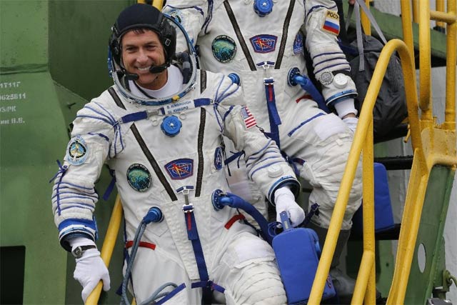 us astronaut shane kimbraugh seen october 19 2016 cast his vote for president by electronic ballot aboard the international space station photo afp