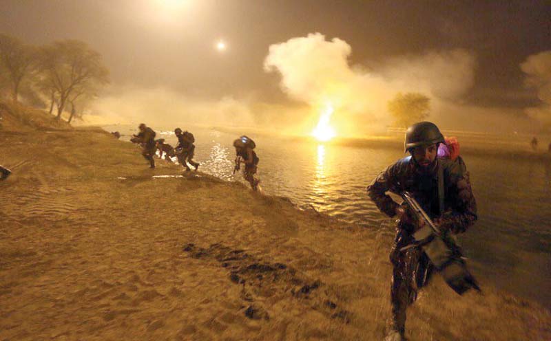 army troops take part in the night and dawn operations of the central command in kharian photo inp