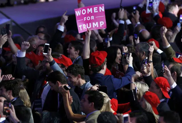 trump supporters celebrate as election returs come in at republican us presidential nominee donald trump 039 s election night rally in manhattan new york us november 8 2016 photo reuters trump supporters celebrate as election returs come in at republican us presidential nominee donald trump 039 s election night rally in manhattan new york us november 8 2016 photo reuters