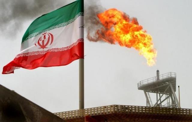 a gas flare on an oil production platform in the soroush oil fields is seen photo reuters