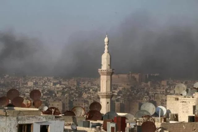 a general view shows rising smoke from burning tyres photo reuters a general view shows rising smoke from burning tyres photo reuters