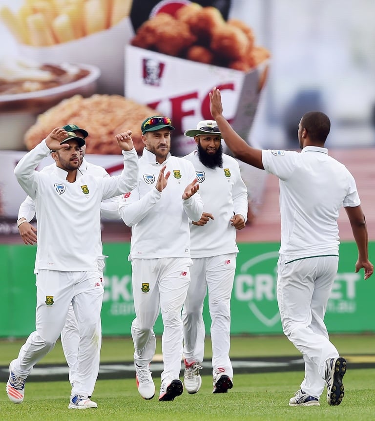 south africa bowled australia out for 85 in the first innings photo afp