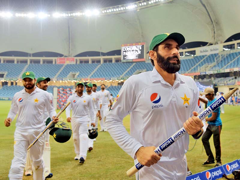 while misbah certainly is nearing his swansong it would not be wise to assign a new captain for tests as that could put the team s future in jeopardy photo afp