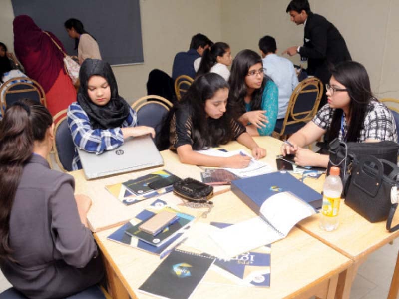 foundation public school commenced a three day programme fps ignite at its a level campus in karachi on friday photo muhammad saqib express