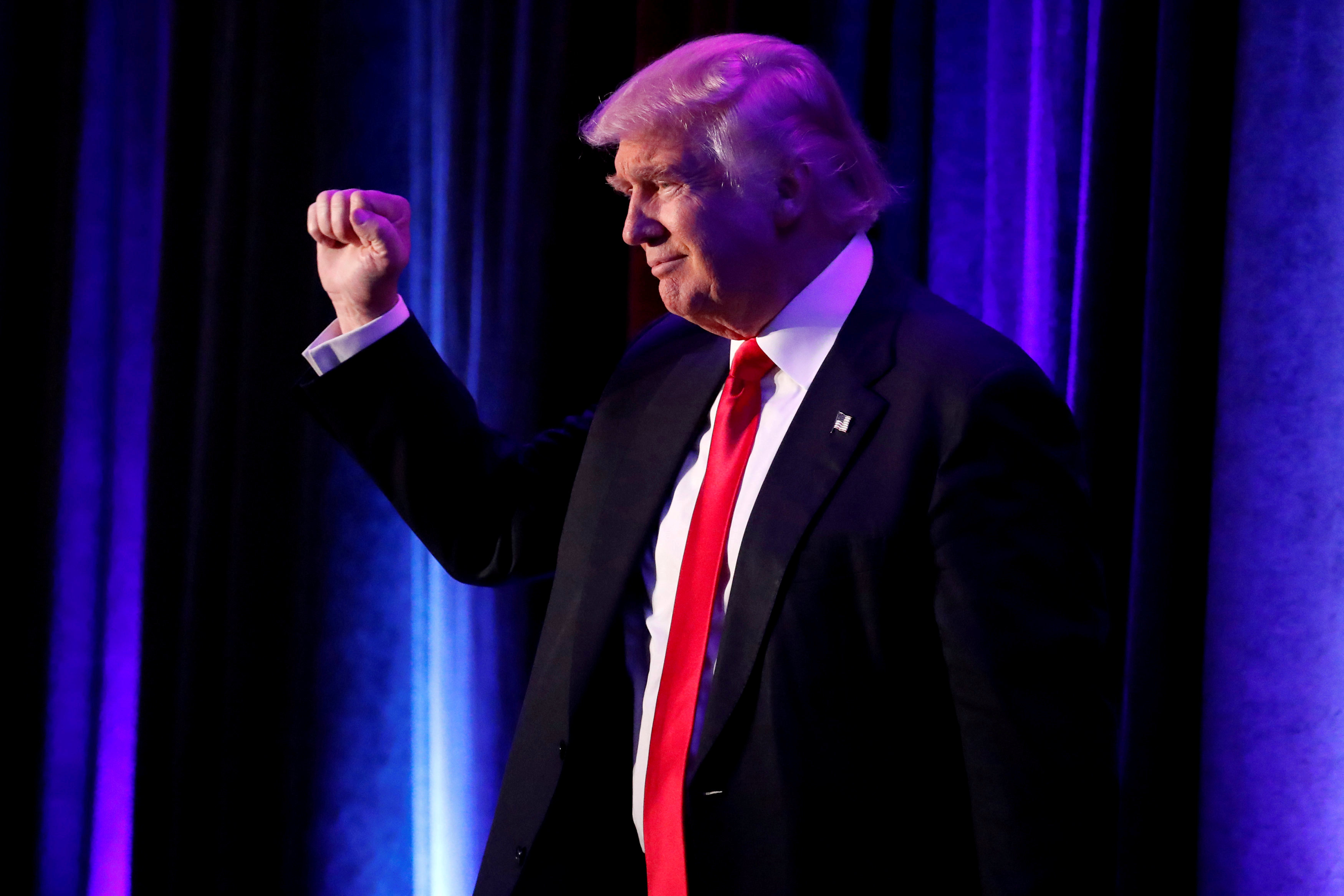 in this file photo donald trump arrives for his election night rally at the new york hilton midtown in manhattan new york us november 9 2016 reuters andrew kelly file photo