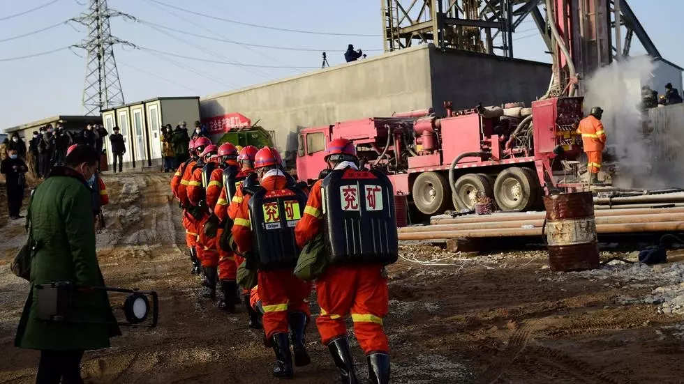 after days without any signs of life rescuers heard knocking sounds on sunday afternoon as they drilled through the mine s shaft photo afp