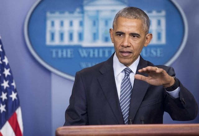 us president barack obama speaks during a press conference in the brady press briefing room of the white house in washington dc november 14 2016 photo afp