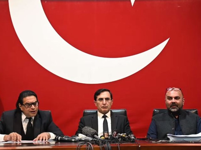pti leaders addressing a press conference on march 6 2024 screengrab
