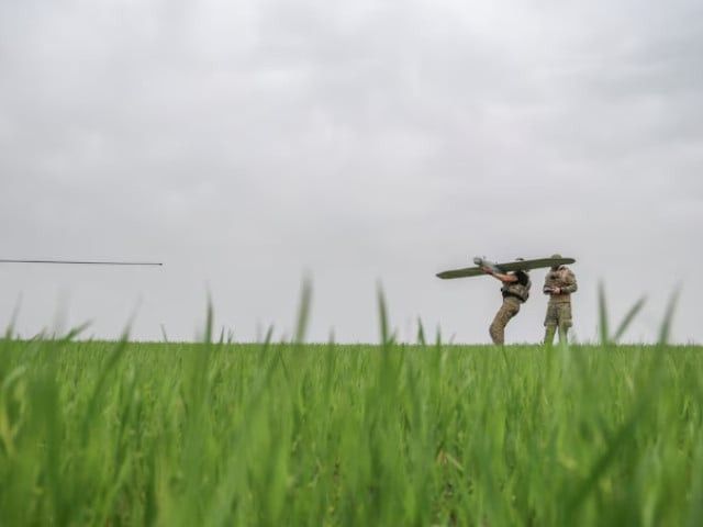 ukrainian servicemen launch a leleka reconnaissance unmanned aerial vehicle donetsk region april 26 2024 photo reuters ukrainian servicemen launch a leleka reconnaissance unmanned aerial vehicle donetsk region april 26 2024 photo reuters