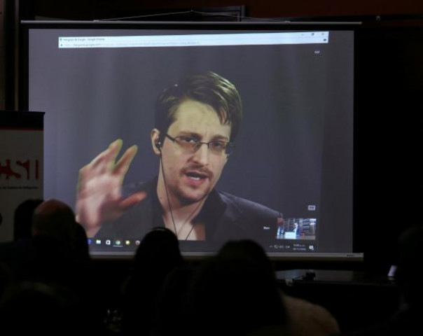 edward snowden speaks via video link during a conference at university of buenos aires law school argentina november 14 2016 reuters marcos brindicci edward snowden speaks via video link during a conference at university of buenos aires law school argentina november 14 2016 reuters marcos brindicci