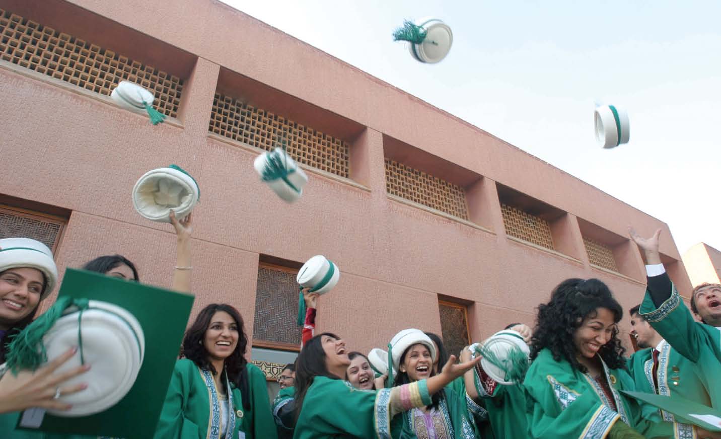 nurses celebrate their graduation by throwing their mortarboards up in the air the degrees were conferred by the aga khan university at the convocation ceremony on saturday photos athar khan express