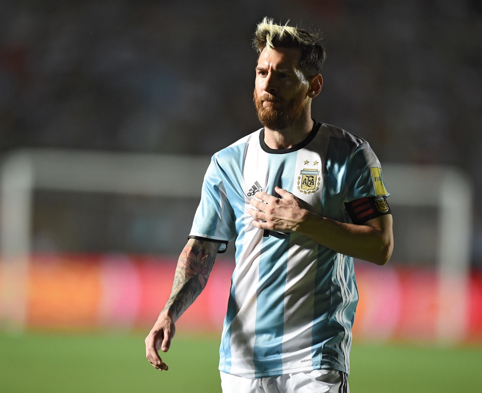 lionel messi during argentina 039 s 2018 fifa world cup qualifier against colombia in san juan argentina on november 15 2016 photo afp