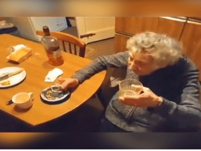 granny takes mannequin challenge to next level