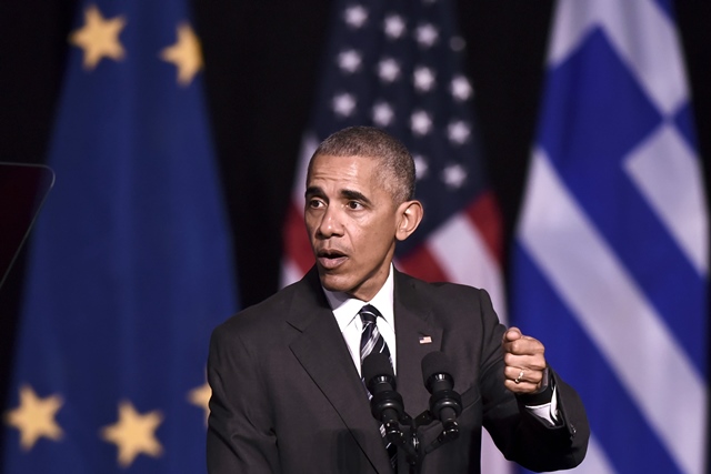 obama was on november 16 wrapping up the greek leg of a farewell european trip with a visit to the acropolis and an eagerly awaited speech on democracy before heading to berlin photo afp